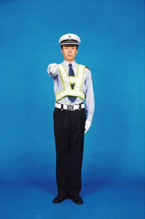 变道信号交警手势