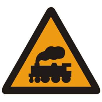 无人看守铁路道口标志标志图片