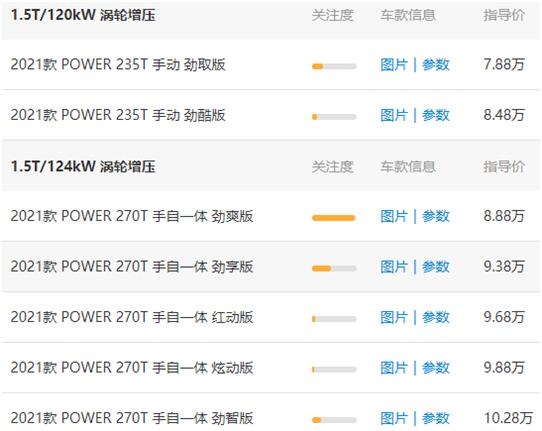 广汽传祺新款GS3上市 官方报价7.88-10.28万