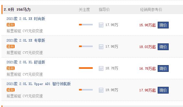 2021款天籁舒适版17万落地 天籁舒适版全款落地18.30万(17万不能落地)