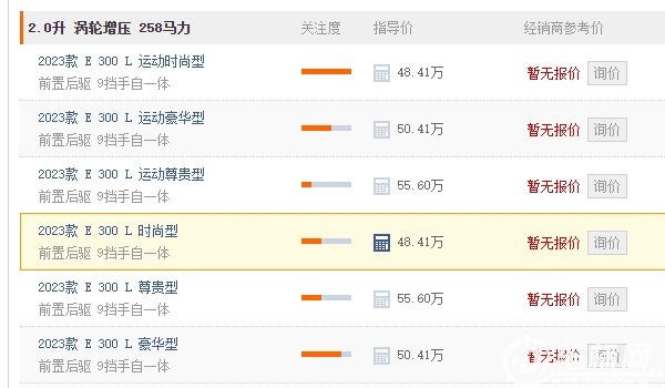 奔驰e300报价多少钱 奔驰e300报价是48.15万起步(全款落地53.89万)