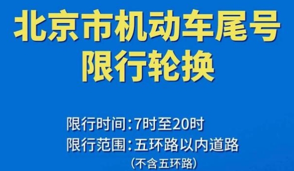 北京车牌限行几点到几点结束 北京车牌限行的时间为工作日的07:00至20:00